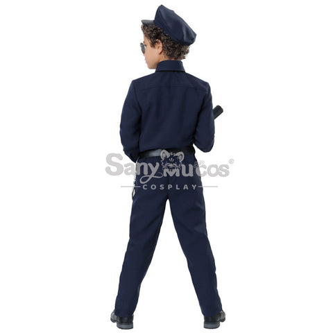 【In Stock】Halloween Cosplay Police Cosplay Costume Kid Size