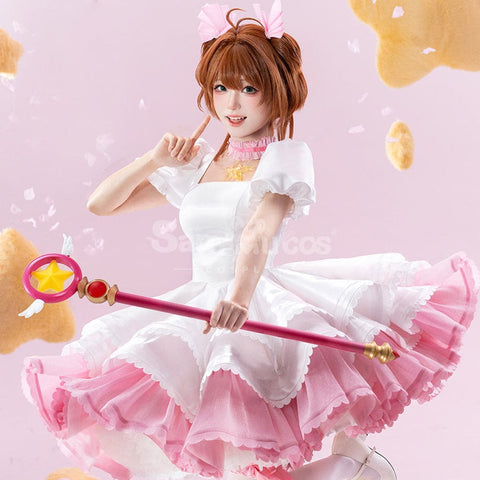 【Pre-Sale】Anime Cardcaptor Sakura Cosplay Sakura Kinomoto Pink & White Battle Cosplay Costume Cosplay Costumes