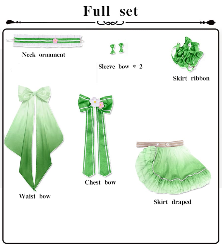 【Pre-Sale】Anime LoveLive! Nijigasaki High School Idol Club Cosplay Women’s Skirt Cosplay Costume Emma Verde-Accessories