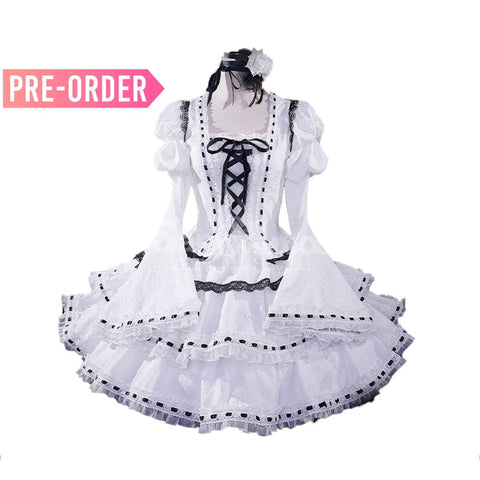 【Pre-Sale】Anime Shugo Chara! Cosplay Tsukiyomi Utau White Dress Lolita-Style Cosplay Costume Cosplay Costumes