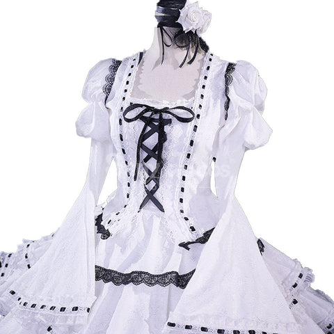 【Pre-Sale】Anime Shugo Chara! Cosplay Tsukiyomi Utau White Dress Lolita-Style Cosplay Costume Cosplay Costumes
