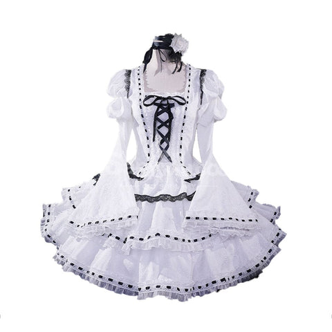 【Pre-Sale】Anime Shugo Chara! Cosplay Tsukiyomi Utau White Dress Lolita-Style Cosplay Costume Cosplay Costumes