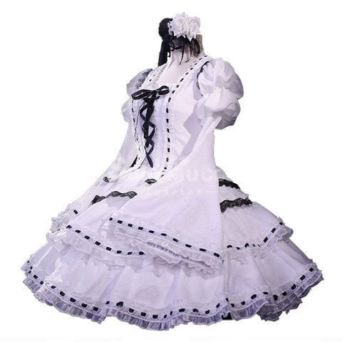 【Pre-Sale】Anime Shugo Chara! Cosplay Tsukiyomi Utau White Dress Lolita-Style Cosplay Costume Cosplay Costumes