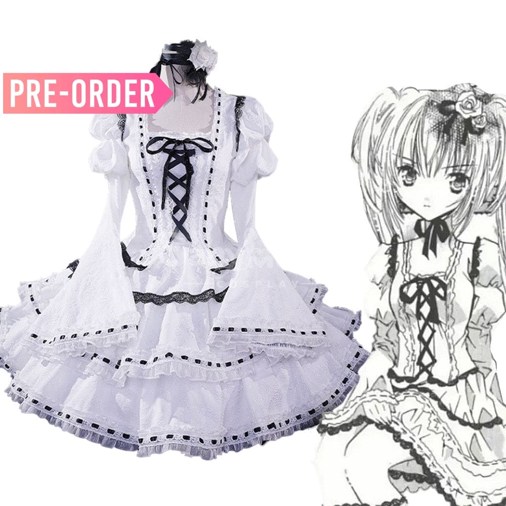 【Pre-Sale】Anime Shugo Chara! Cosplay Tsukiyomi Utau White Dress Lolita-Style Cosplay Costume Cosplay Costumes