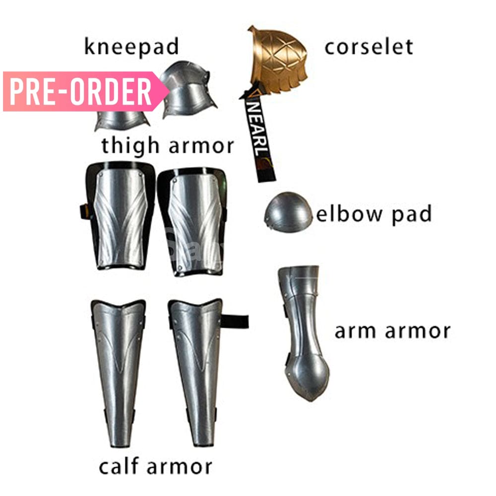 Game Arknights Cosplay Nearl The Radiant Knight Costume Premium Edition Arm And Leg Armor Costumes