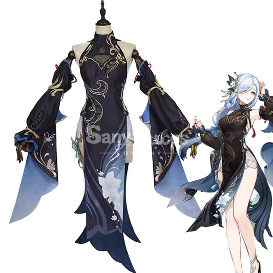 【Pre-Sale】Game Genshin Impact Cosplay Frostflower Dew Shenhe Costume Costumes 1000
