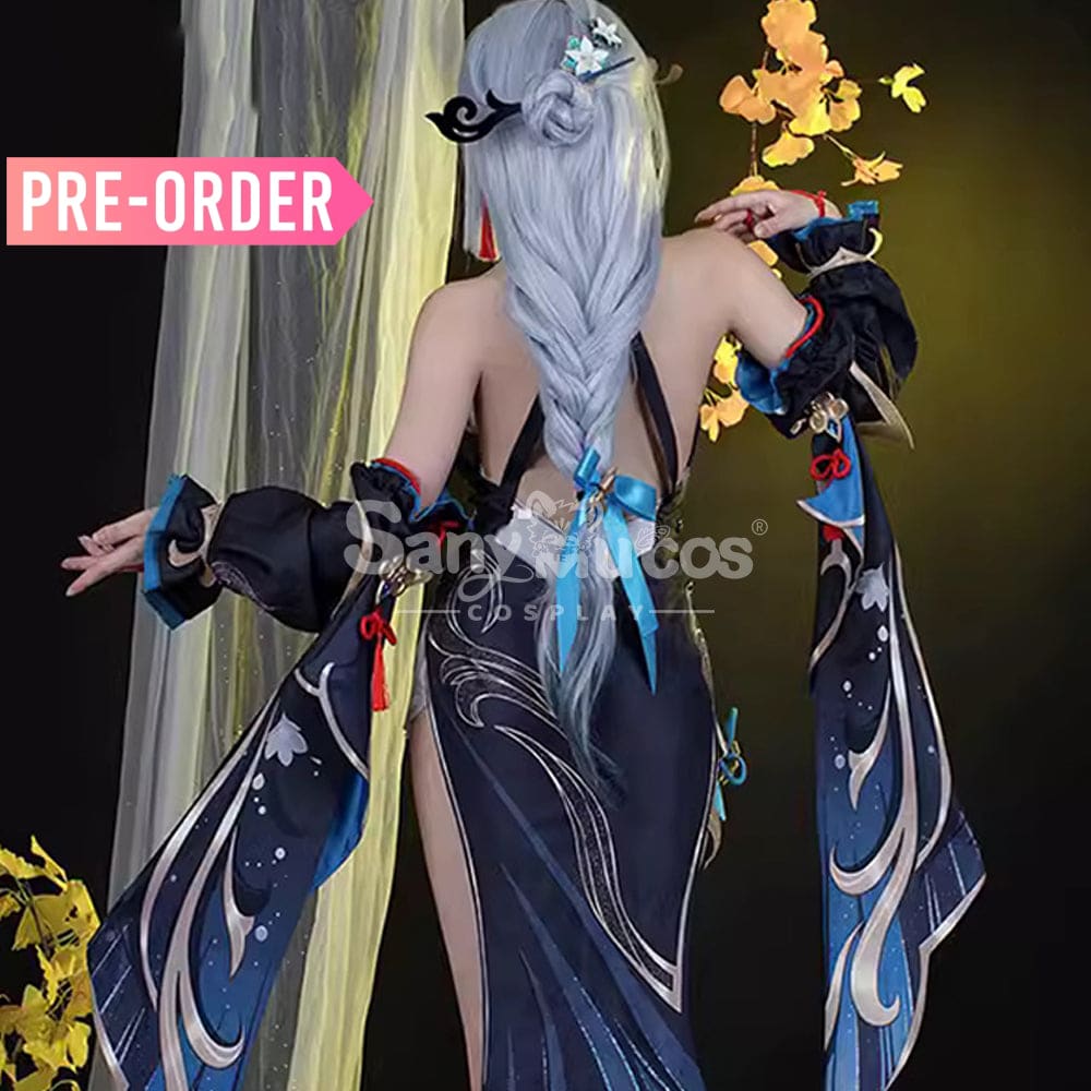 【Pre-Sale】Game Genshin Impact Cosplay Frostflower Dew Shenhe Costume Costumes