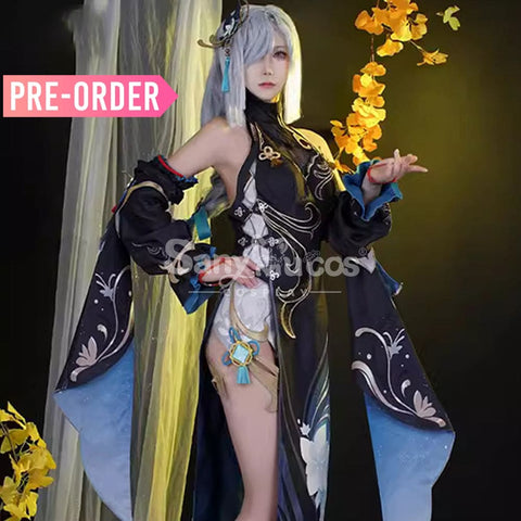 【Pre-Sale】Game Genshin Impact Cosplay Frostflower Dew Shenhe Costume Costumes