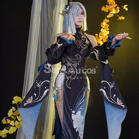 【Pre-Sale】Game Genshin Impact Cosplay Frostflower Dew Shenhe Costume Costumes