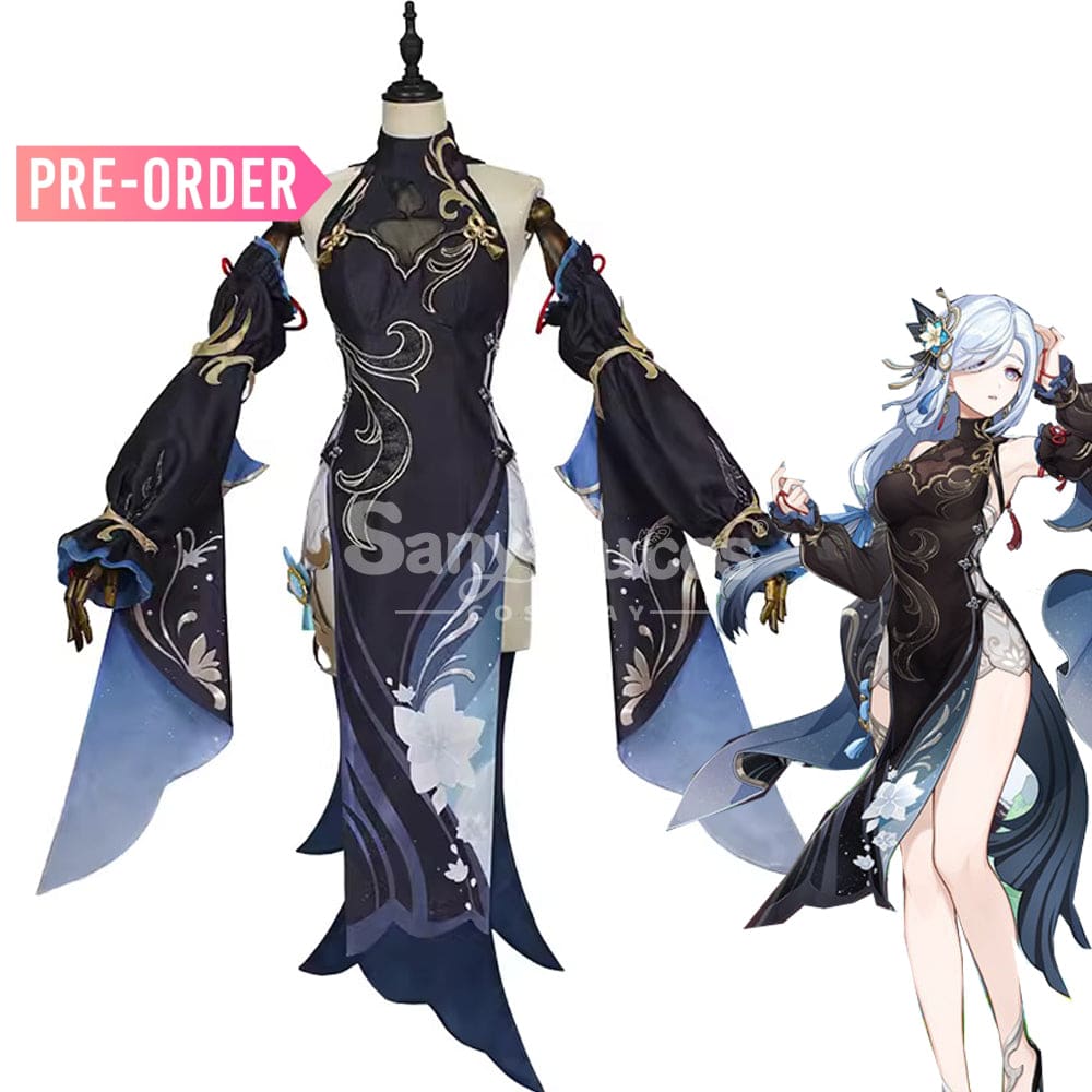 【Pre-Sale】Game Genshin Impact Cosplay Frostflower Dew Shenhe Costume Costumes