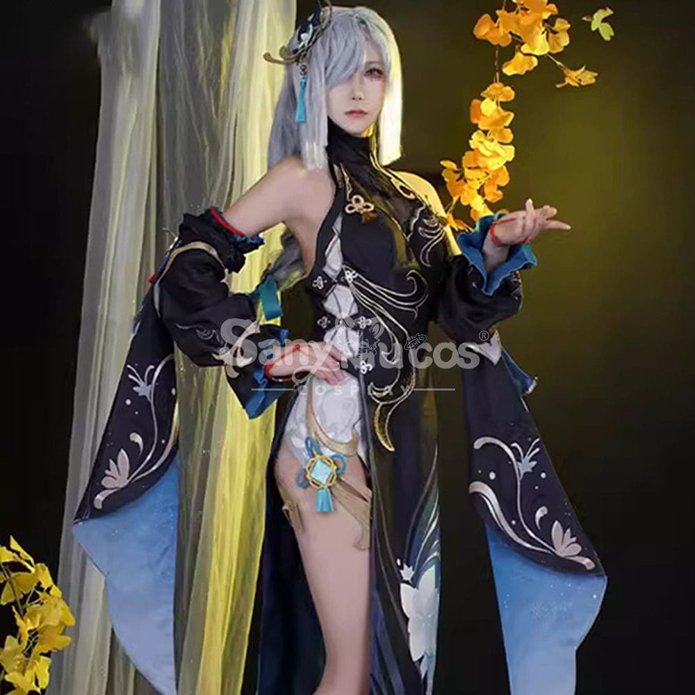 【Pre-Sale】Game Genshin Impact Cosplay Frostflower Dew Shenhe Costume Costumes