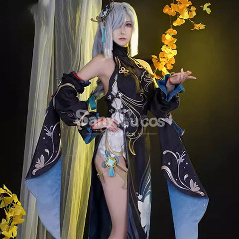 【Pre-Sale】Game Genshin Impact Cosplay Frostflower Dew Shenhe Costume Costumes