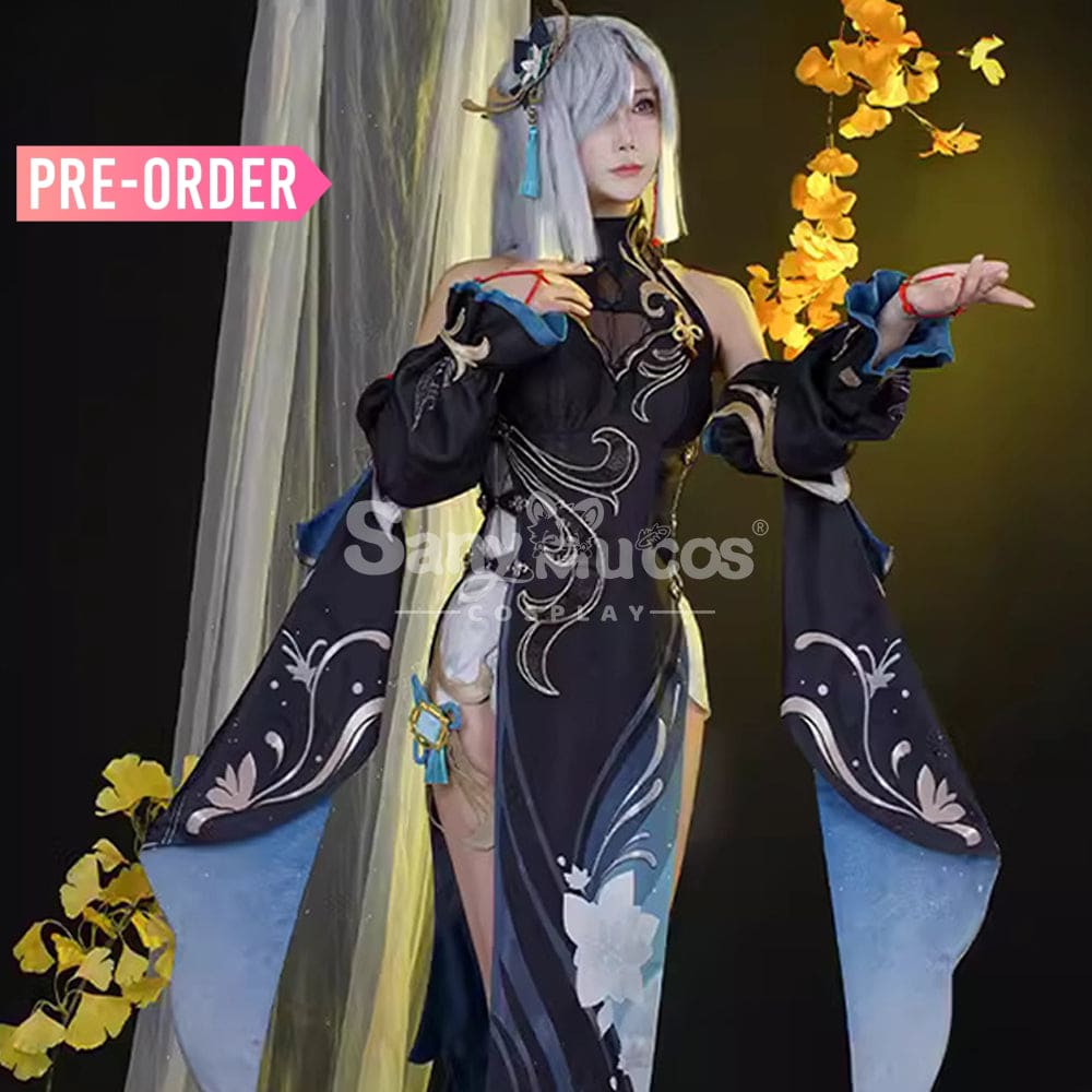 【Pre-Sale】Game Genshin Impact Cosplay Frostflower Dew Shenhe Costume Costumes