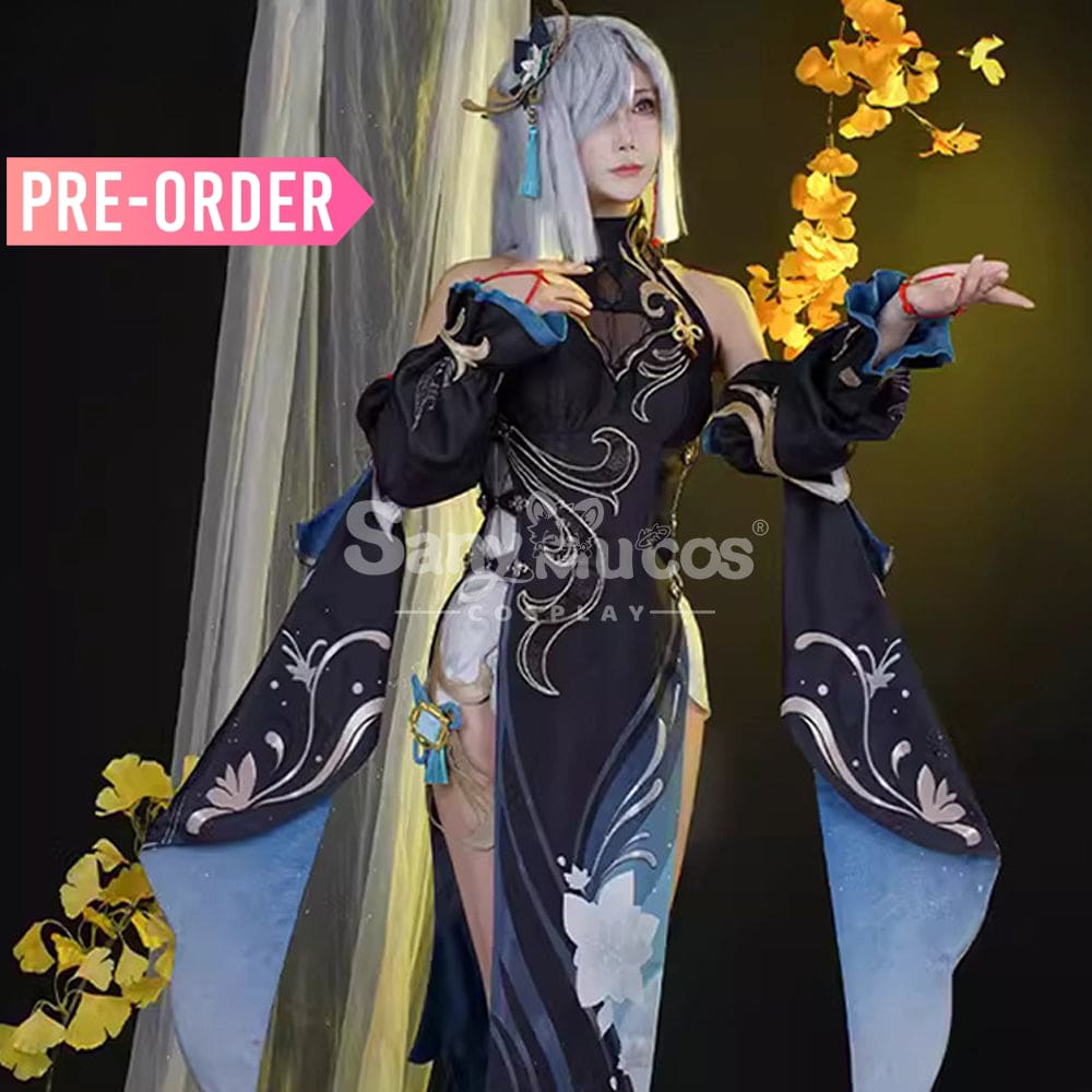 【Pre-Sale】Game Genshin Impact Cosplay Frostflower Dew Shenhe Costume Costumes