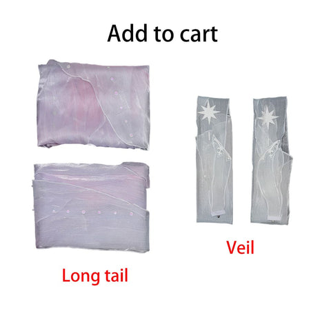 【Pre-Sale】Game Honkai: Star Rail Cosplay Cyrene Cosplay Costume Premium Edition Veil *2+ Long Train *2 Cosplay Costumes