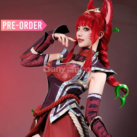 【Pre-Sale】Game League of Legends Cosplay Flame Tail Demon Fox Ahri Cosplay Costume Premium Edition Cosplay Costumes