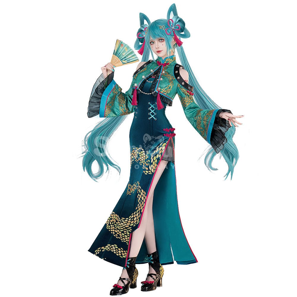 【Pre-Sale】Hatsune Miku Cosplay KHatsune Miku Year of the Snake cheongsam Cosplay Costume Premium Edition Cosplay