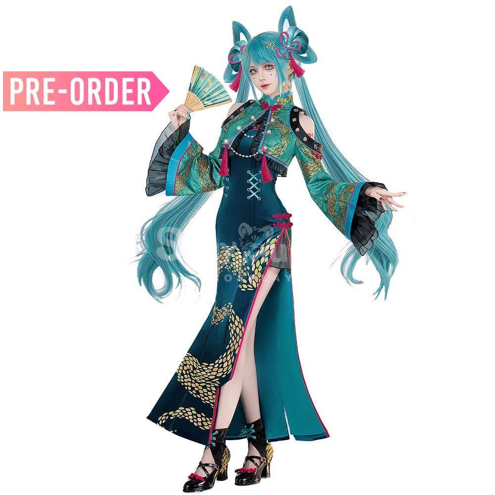 【Pre-Sale】Hatsune Miku Cosplay KHatsune Miku Year of the Snake cheongsam Cosplay Costume Premium Edition Cosplay
