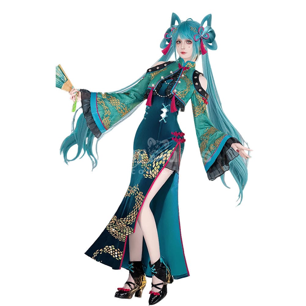 【Pre-Sale】Hatsune Miku Cosplay KHatsune Miku Year of the Snake cheongsam Cosplay Costume Premium Edition Cosplay