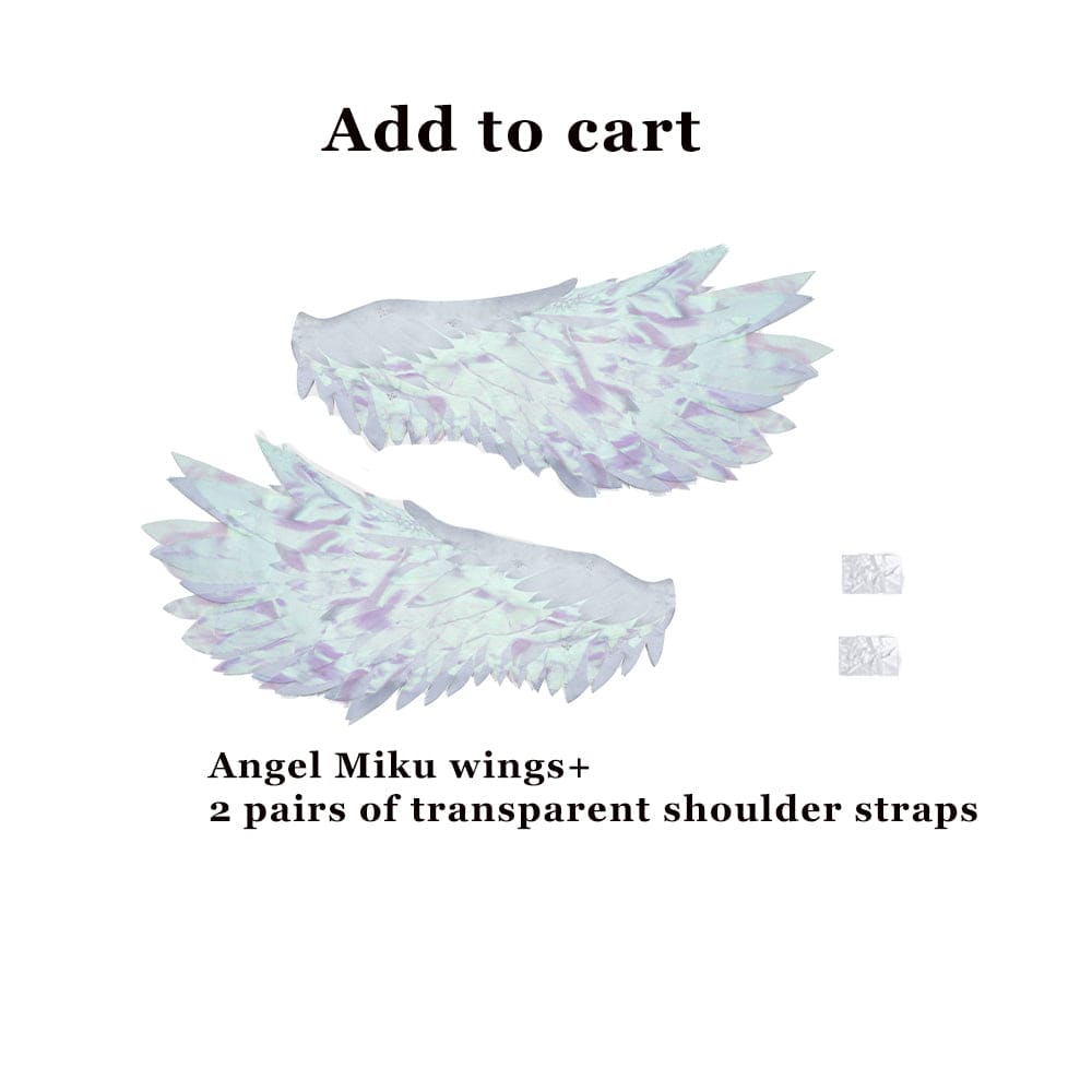 【Pre-Sale】Vocaloid Hatsune Miku Cosplay Angel Hatsune Cosplay Costume Premium Edition Wing Cosplay Costumes