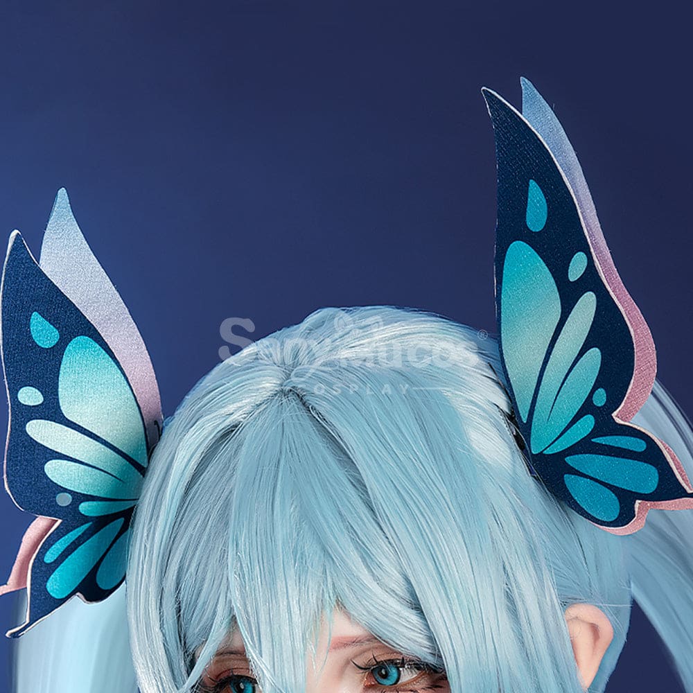 【Pre-Sale】Vocaloid Hatsune Miku Cosplay Miku Cyan Swallowtail Butterfly Cosplay Costume Premium Edition Cosplay Costumes