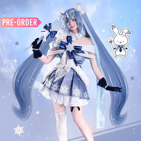 【Pre-Sale】Vocaloid Hatsune Miku Cosplay Snow 2025 Costume Premium Edition Costumes