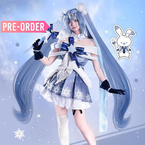 【Pre-Sale】Vocaloid Hatsune Miku Cosplay Snow 2025 Costume Premium Edition Costumes