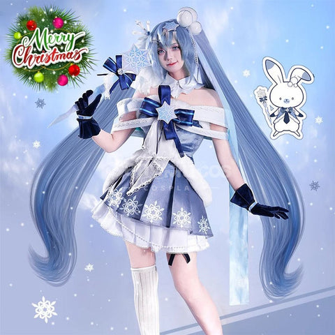 【Pre-Sale】Vocaloid Hatsune Miku Cosplay Snow 2025 Costume Premium Edition Costumes