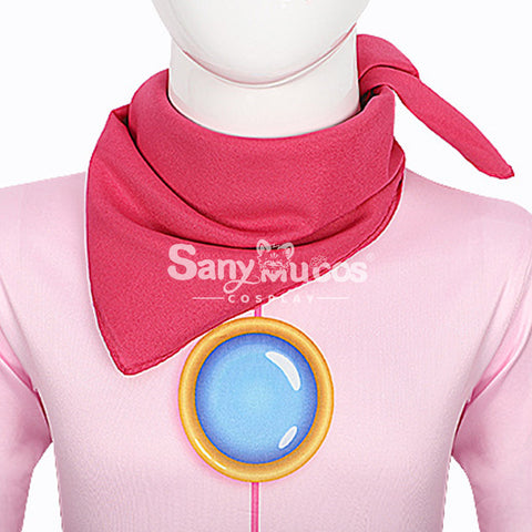 【In Stock】Anime Movie The Super Mario Bros. Movie Cosplay Princess Peach Pink Battle Bodysuit Cosplay Costume