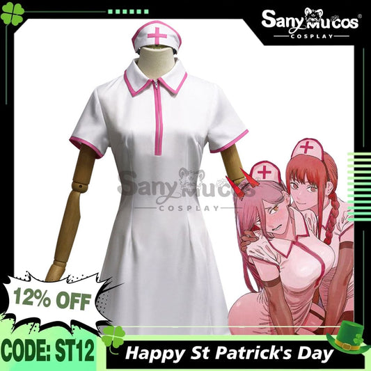 【In Stock】Anime Chainsaw Man Cosplay The Nurse Outfit Makima Costume Costumes 1000