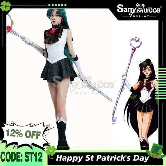 【In Stock】Anime Sailor Moon Cosplay Pluto Setsuna Meiou Battle Suit Costume Premium Edition Costumes 1000