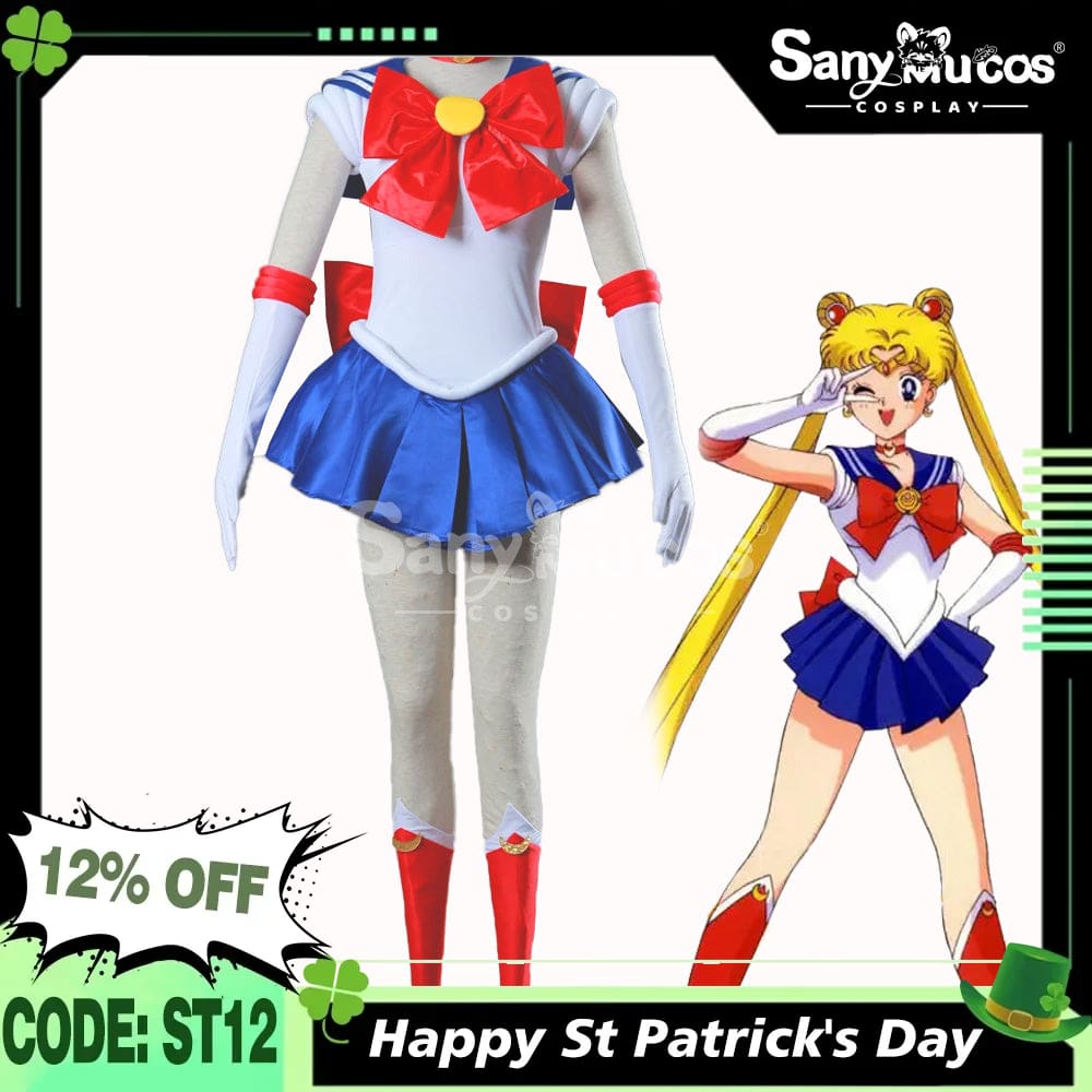 【In Stock】Anime Sailor Moon Cosplay Usagi Tsukino Battle Suit Costume Costumes