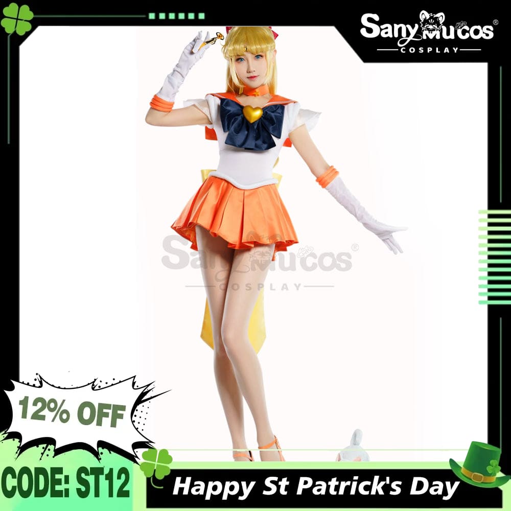 【In Stock】Anime Sailor Moon Supers Cosplay Venus Minako Aino Battle Suit Costume Premium