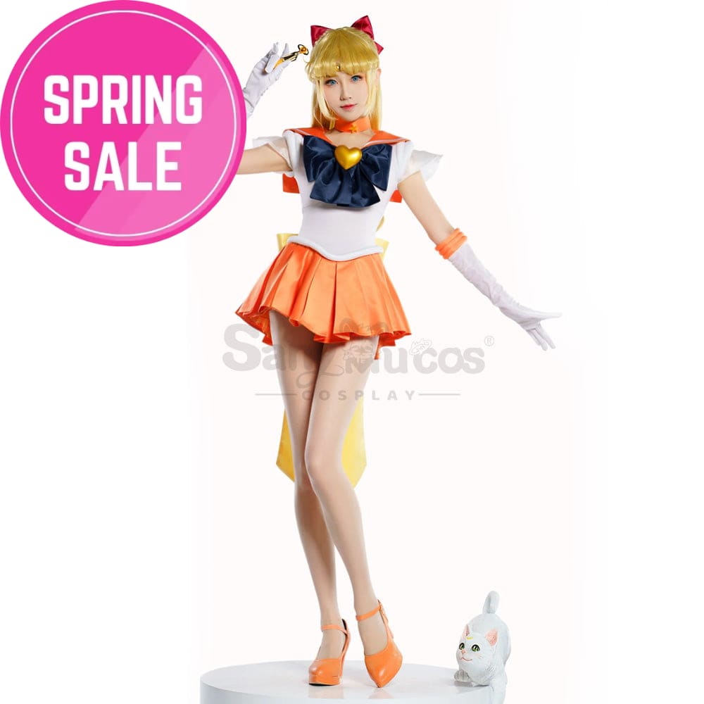 【In Stock】Anime Sailor Moon Supers Cosplay Venus Minako Aino Battle Suit Costume Premium