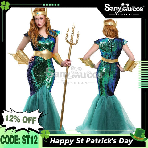 【In Stock】Halloween Cosplay Queen Of Atlantis Costume Costumes