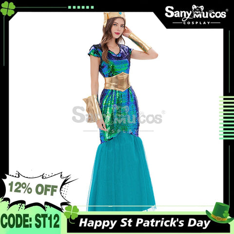 【In Stock】Halloween Cosplay Queen Of Atlantis Costume Costumes