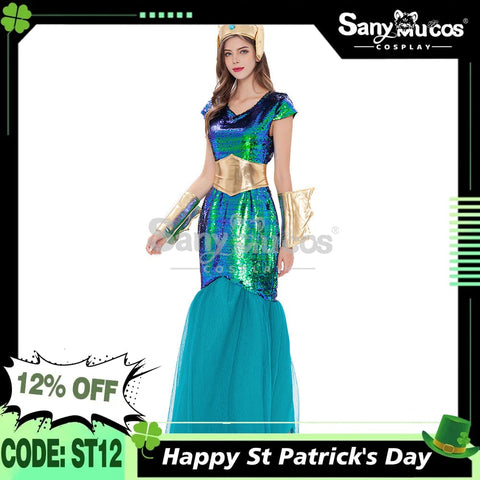 【In Stock】Halloween Cosplay Queen Of Atlantis Costume Costumes