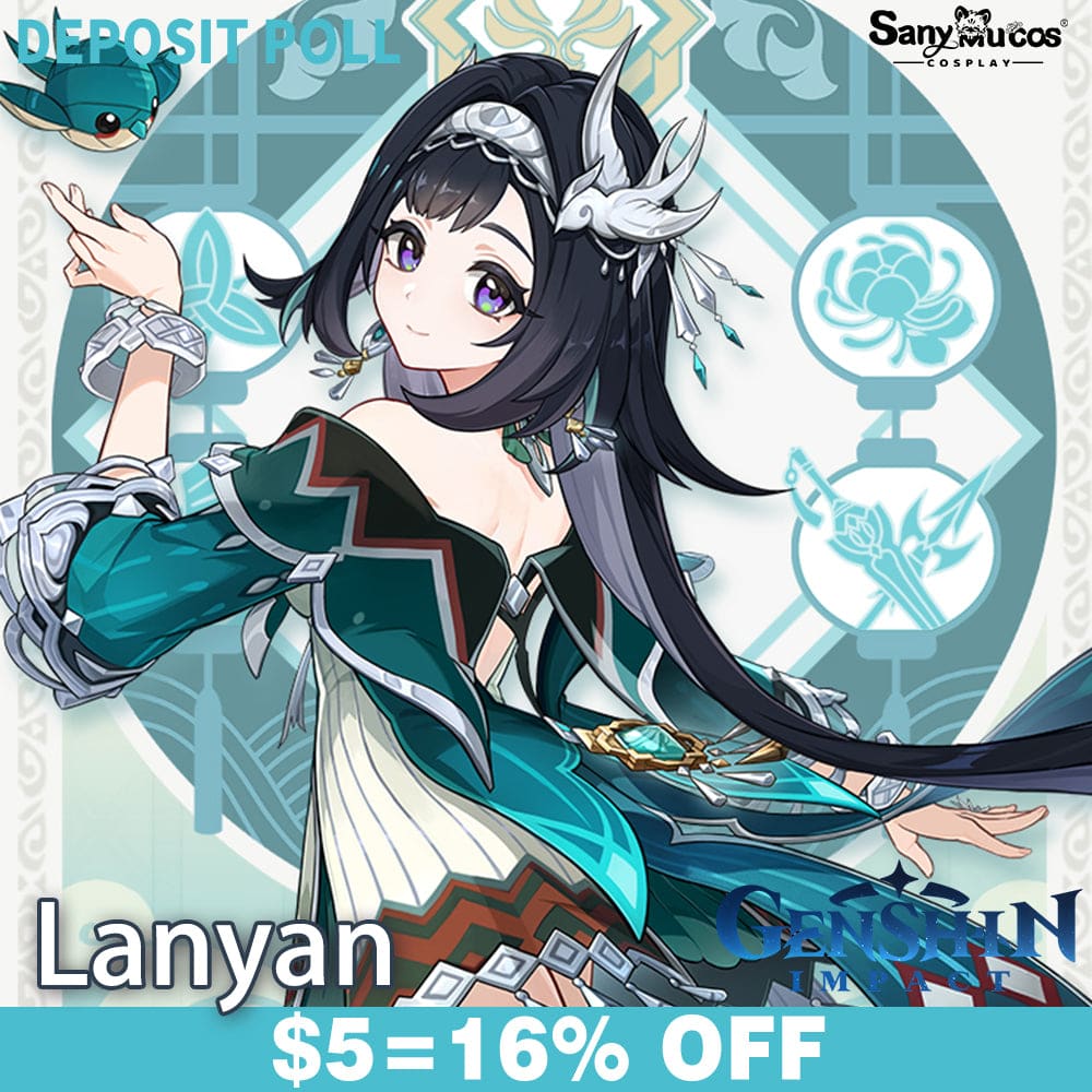 【Sanymucos Deposit Poll】Game Genshin Impact Cosplay Lan Yan Costume Premium Edition Poll