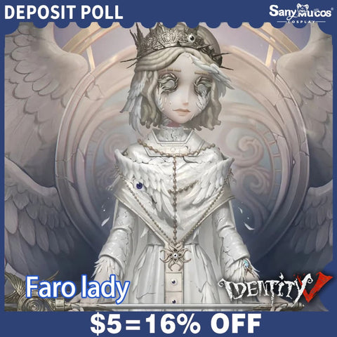 【SanyMuCos Deposit Poll】Game Identity V Cosplay Faro Lady Pale Crown Cosplay Costume Deposit Poll