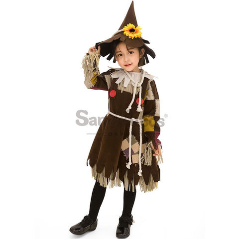 【In Stock】Halloween Cosplay Scarecrow Cosplay Costume Kid Size
