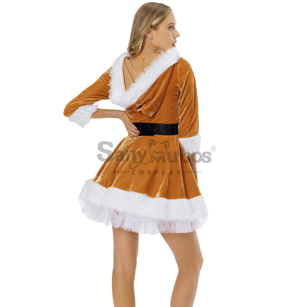 【In Stock】Christmas Cosplay V-Neck Dresses Costume Costumes