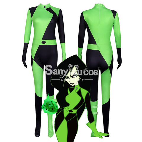 【In Stock】Animes Kim Possible Shego Super Villain Bodysuit Jumpsuit Cosplay Costume