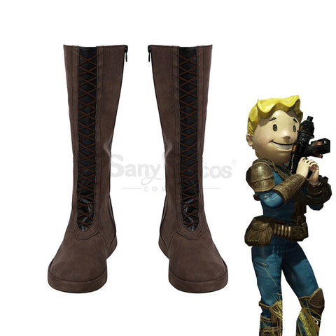 Tv Series Fallout Cosplay Male Vault Dweller Uniform Shoes Boots