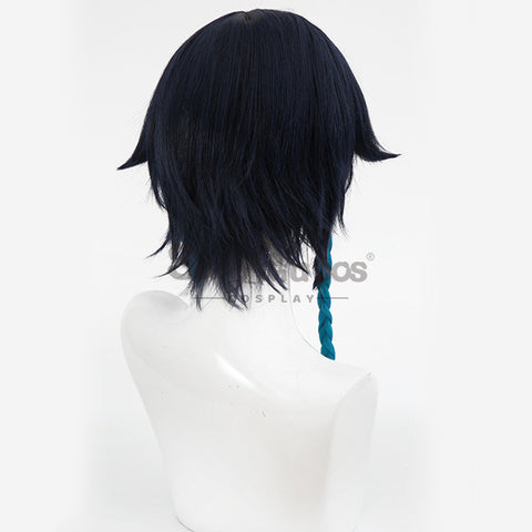 【In Stock】Game Genshin Impact Bards Venti Blue Gradient Mixed Blue Short Cosplay Wig
