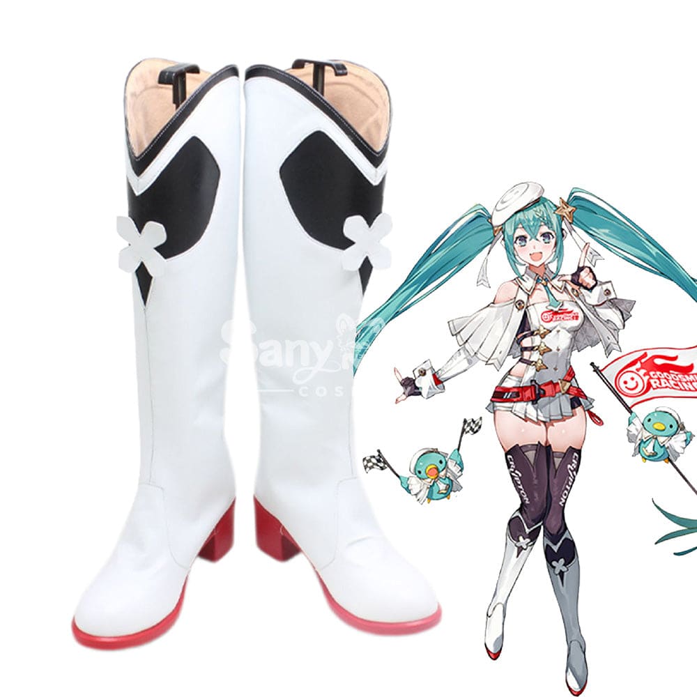 Vocaloid Hatsune Miku Cosplay Racing 2023 Shoes Boots