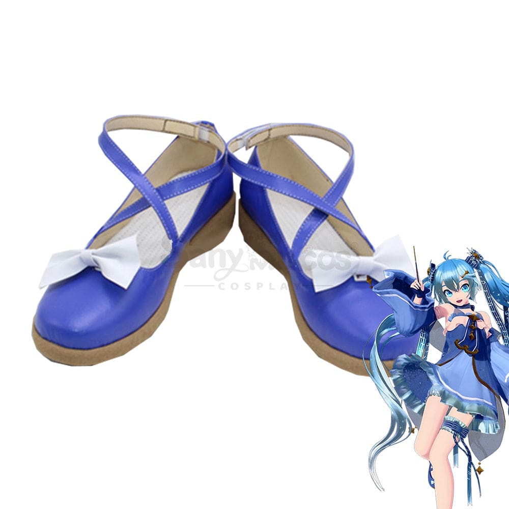 Vocaloid Hatsune Miku Cosplay Snow 2017 Shoes Boots