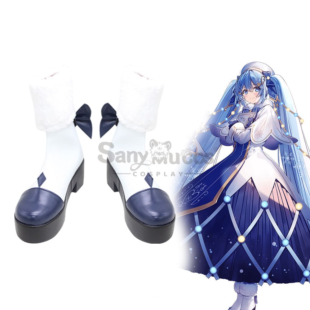 Vocaloid Hatsune Miku Cosplay Snow 2021 Shoes Boots