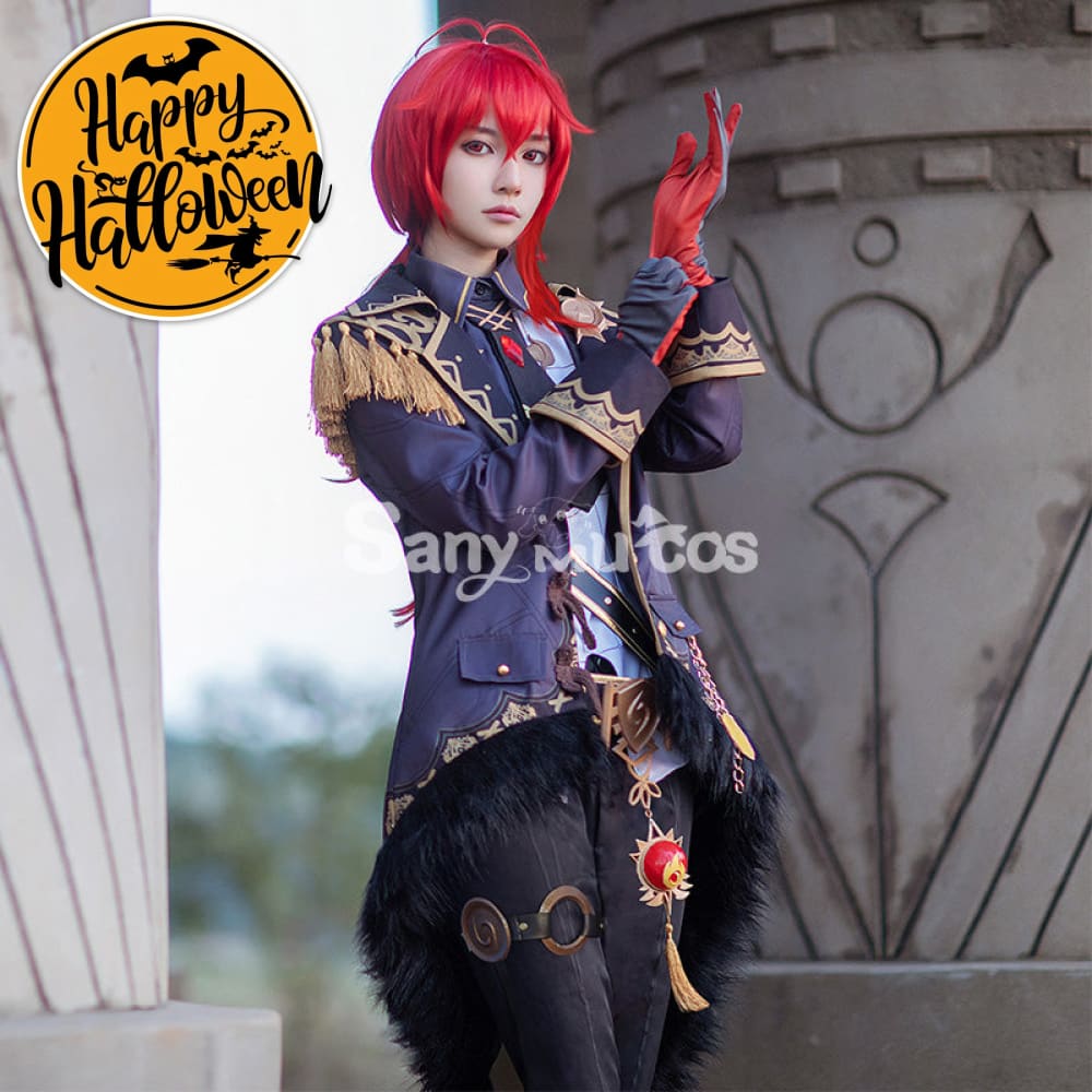 Game Genshin Impact Cosplay Diluc Ragnvindr Cosplay Costume