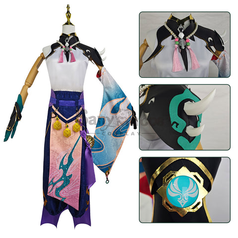 【In Stock】Game Genshin Impact Cosplay Xiao Cosplay Costume Plus Size