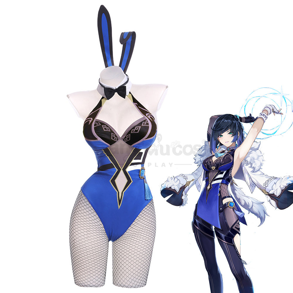 Game Genshin Impact Cosplay Yelan Sexy Bunny Girl Cosplay Costume